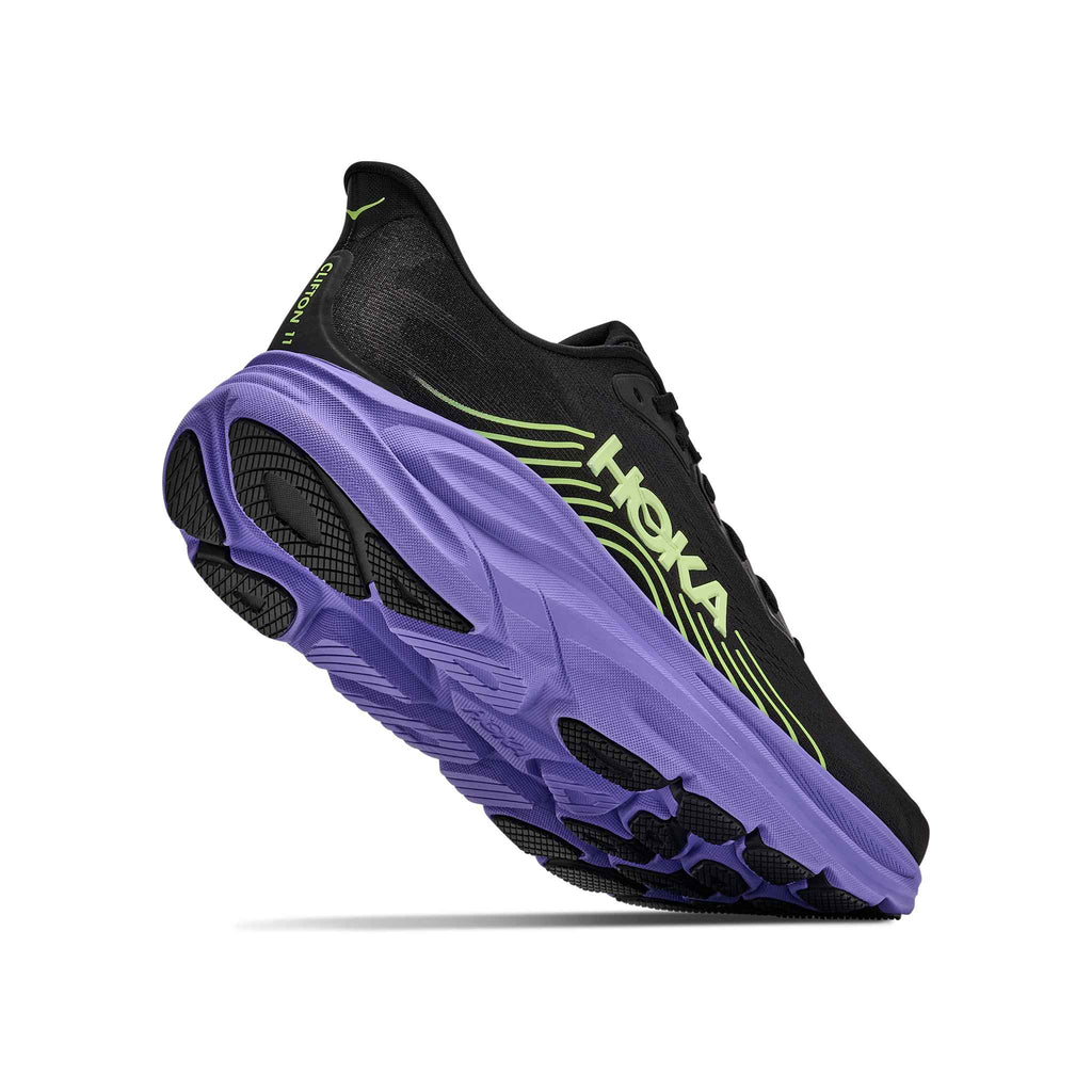 Hoka Men's Clifton 11 BNNY Black/NeonYuzu heel
