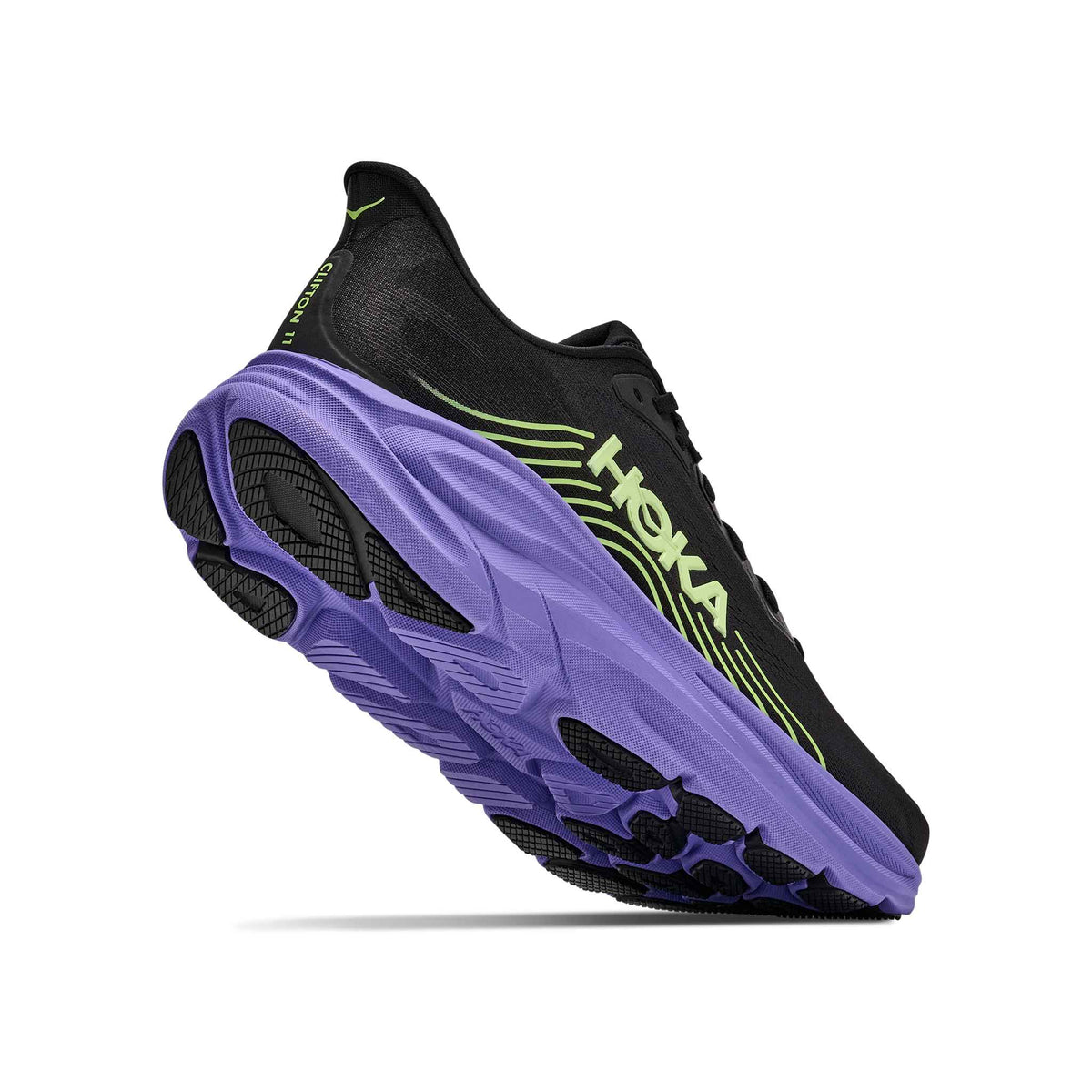 Hoka Men's Clifton 11 BNNY Black/NeonYuzu heel