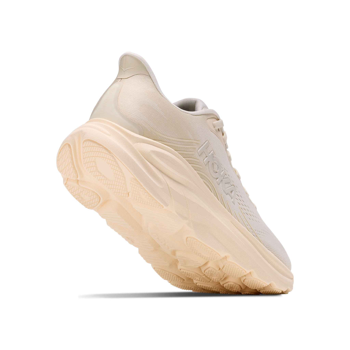 Hoka Women's Clifton 11 ALK Alabaster/OatMilk heel