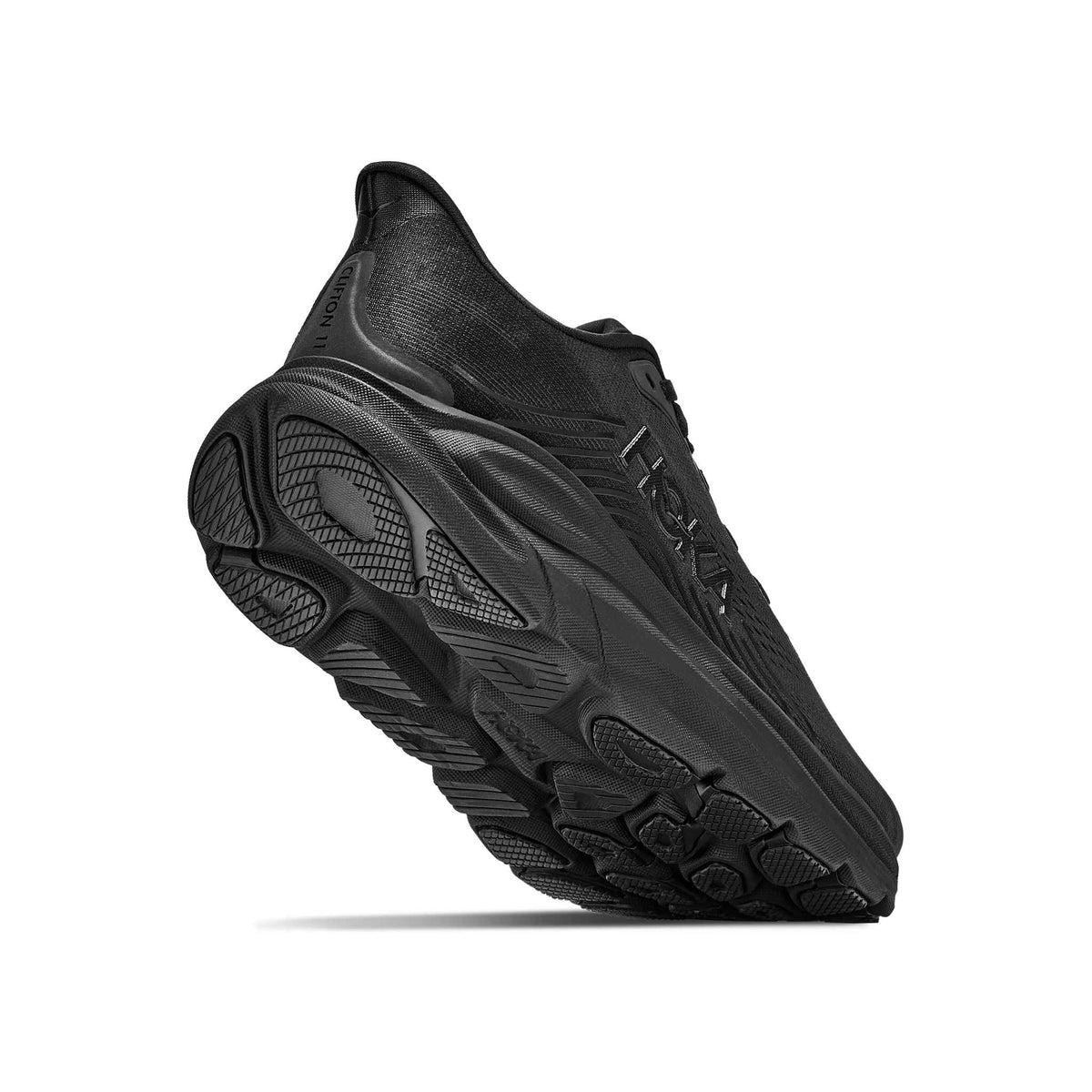 Hoka Women's Clifton 11 BBLC Black/Black heel
