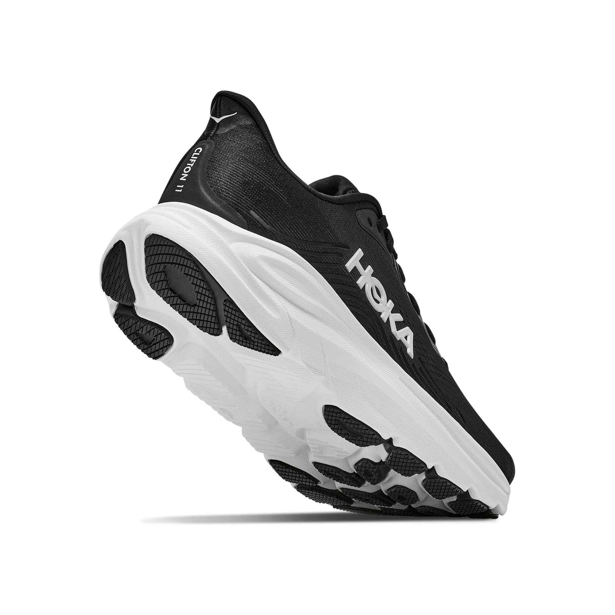 Hoka Women's Clifton 11 BWHT Black/White heel