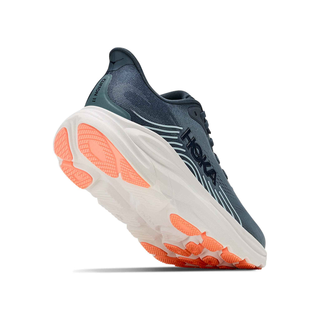 Hoka Women's Clifton 11 FYGL FadedNavy/GlimmeringBlue heel