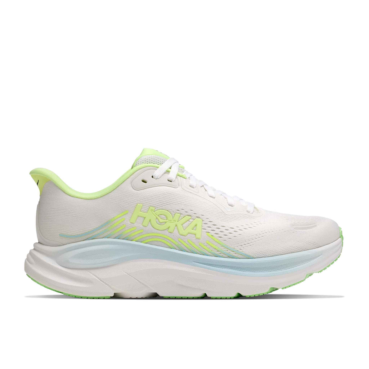Hoka Women's Clifton 11 FYZ Frost/NeonYuzu lateral