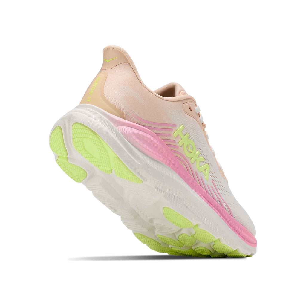 Hoka Women's Clifton 11 TWW TangerineGlow/White heel