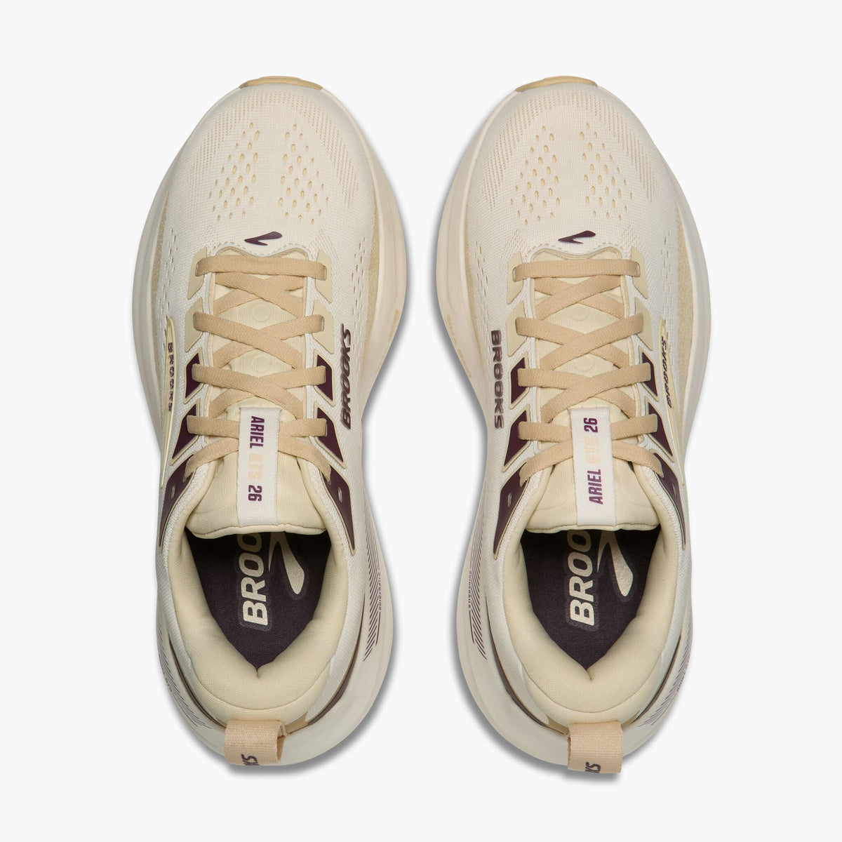 Brooks Women's Ariel GTS 26 288 Coconut/Sand/PotentPurple top