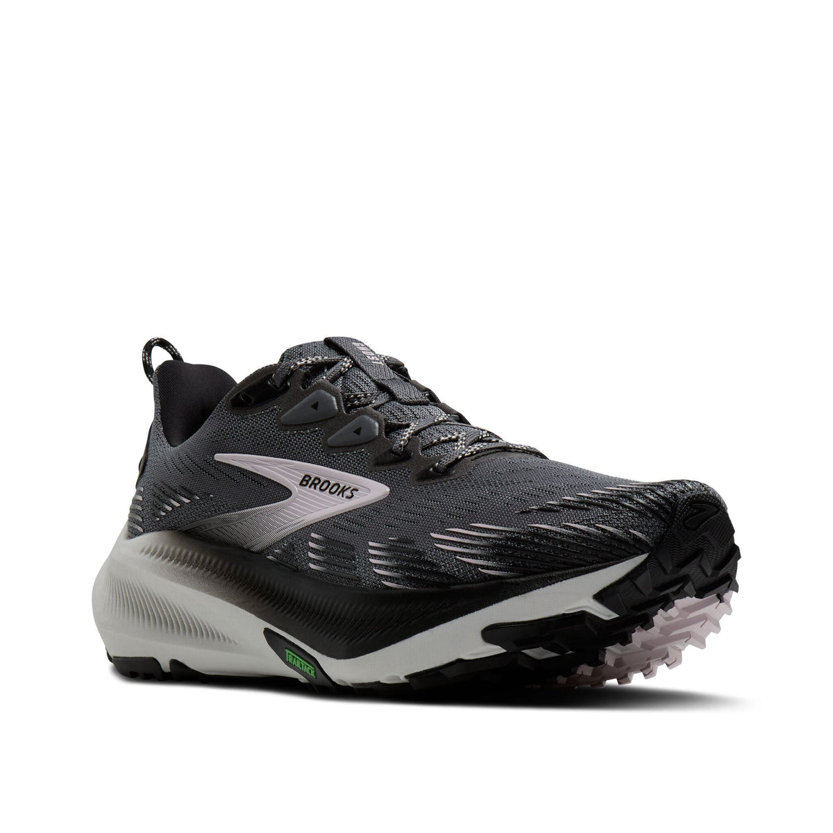 Brooks Women's Ghost Trail 037 PoppySeed/Black/Pink pair angle