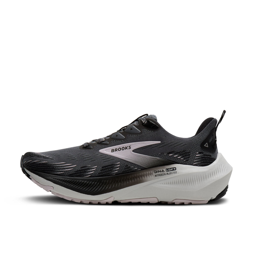 Brooks Women's Ghost Trail 037 PoppySeed/Black/Pink medial