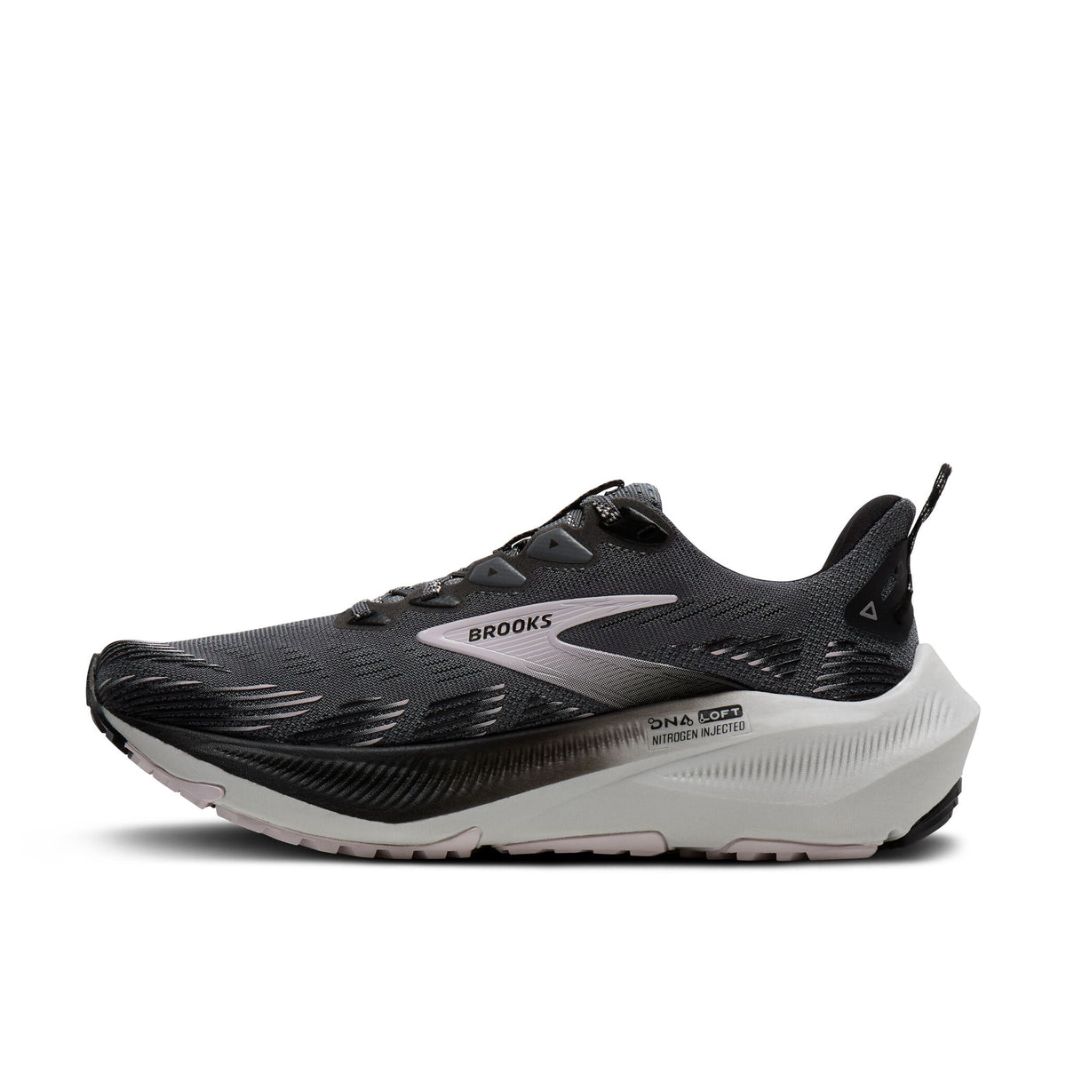 Brooks Women's Ghost Trail 037 PoppySeed/Black/Pink medial