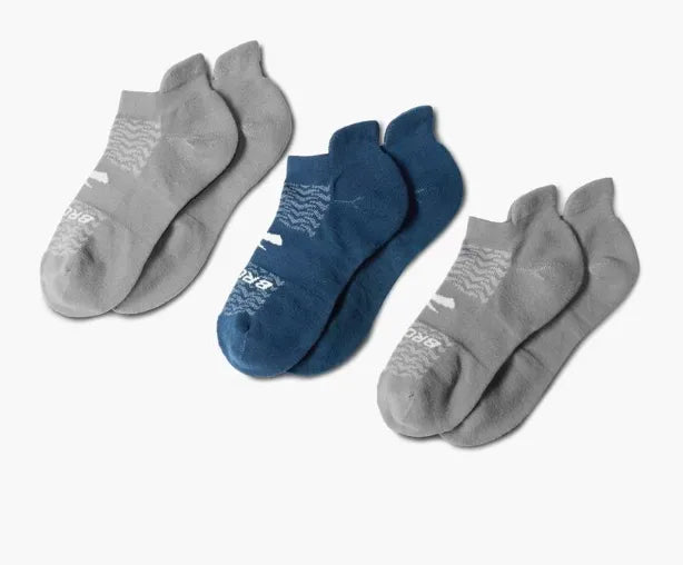 Brooks Run-In No Show Sock 3 Pack Indigo/Asphalt