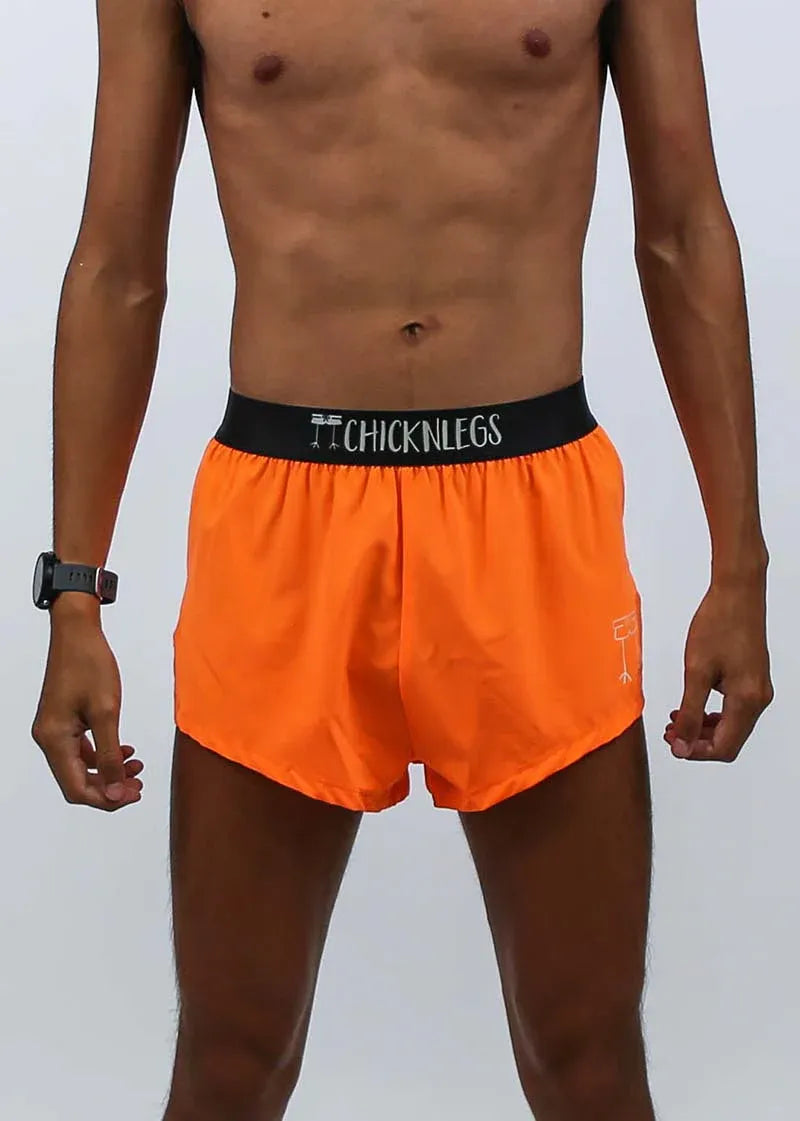ChicknLegs Men's Chicknlegs 2" Split Shorts Neon Orange