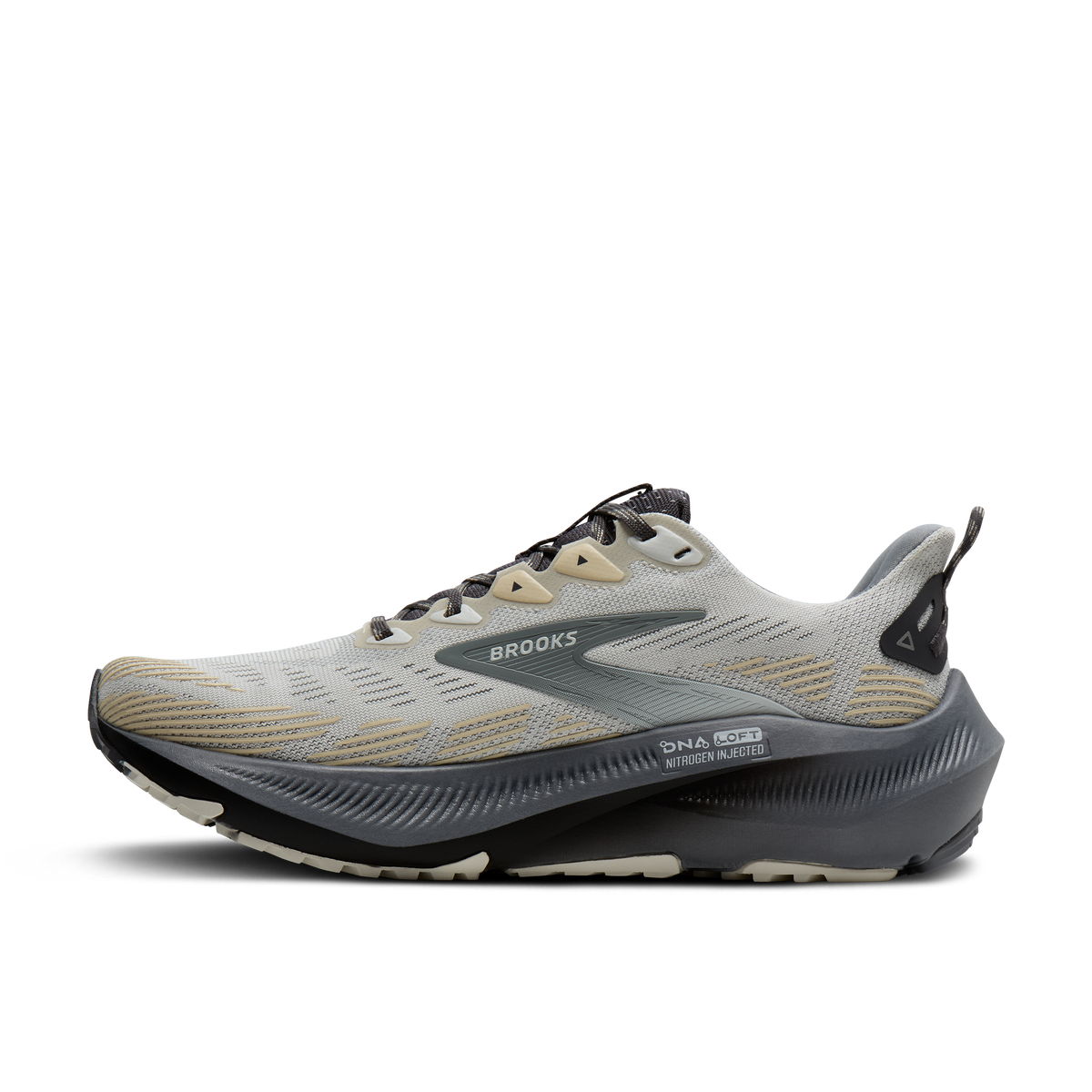 Brooks Men's Ghost Trail 015 Gray/Gray/BleachedSand medial