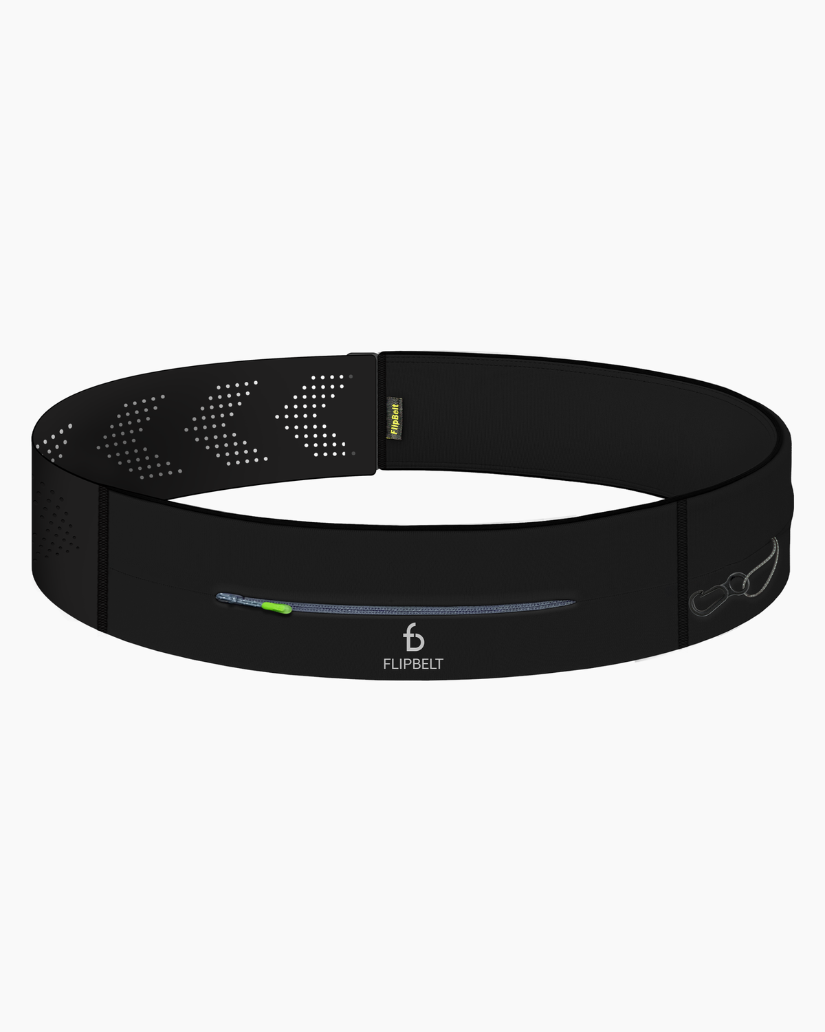 Zipper Adjustable Belt Black lateral