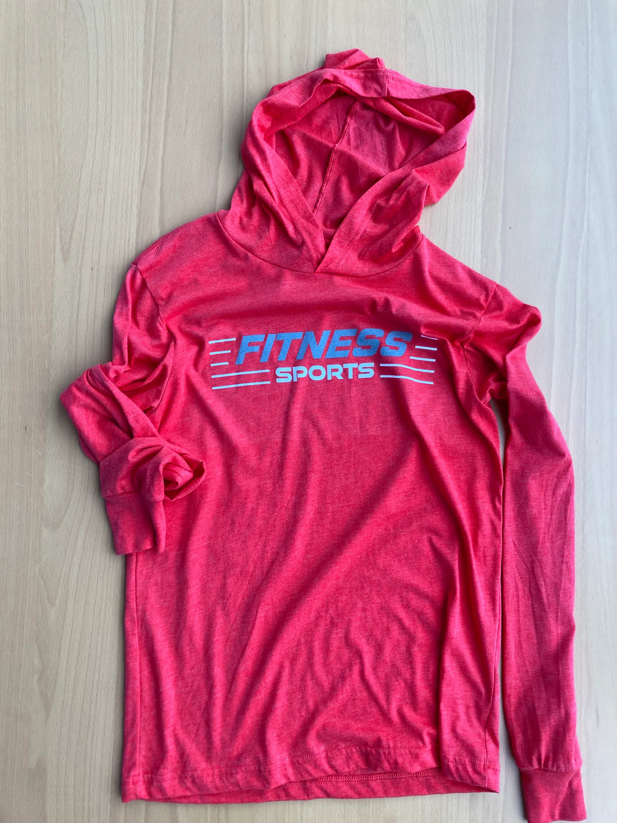 Fitness Sports FS Long Sleeve Red Hoodie Red