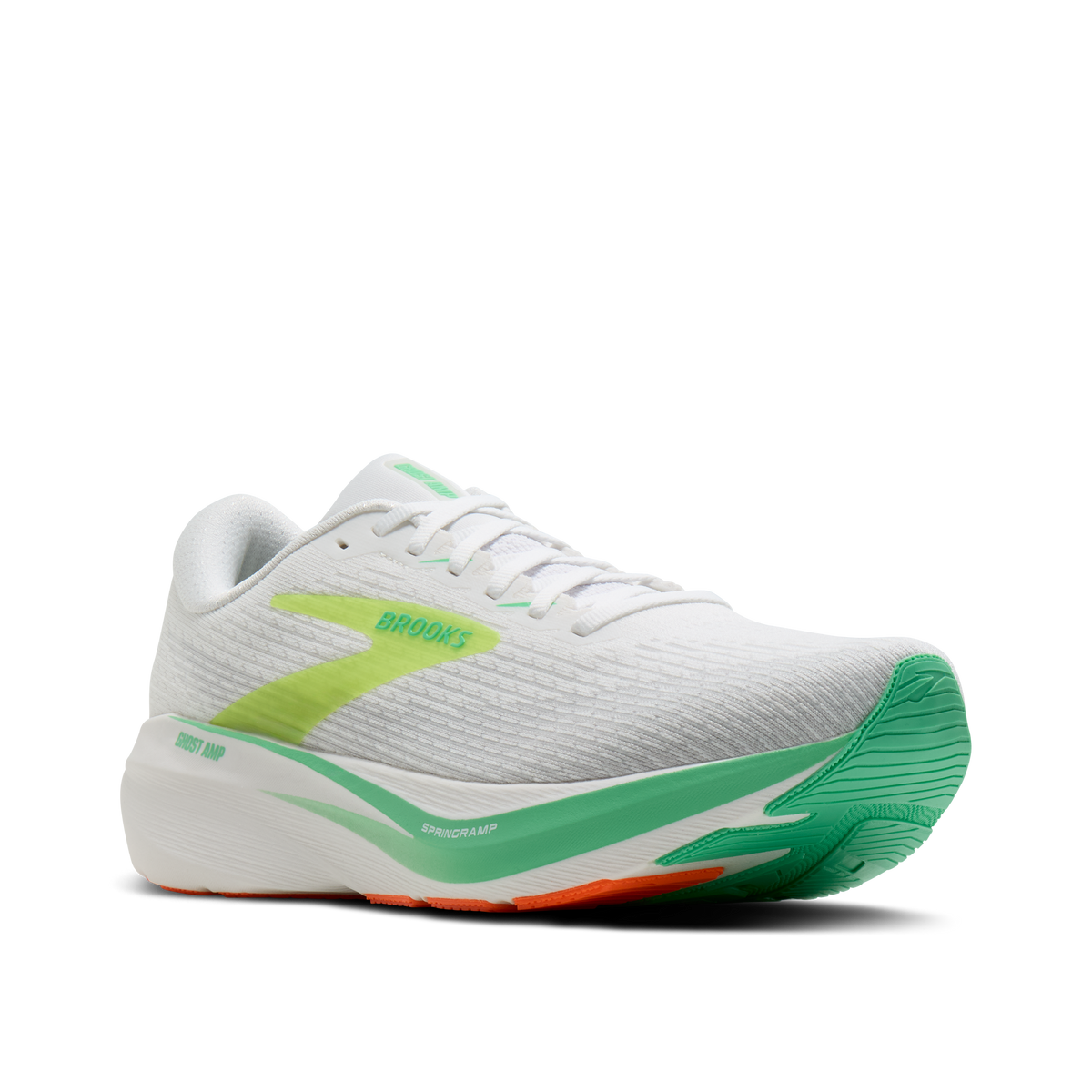Men's Ghost Amp 102 White/ParadiseGreen/Nightlife pair angle