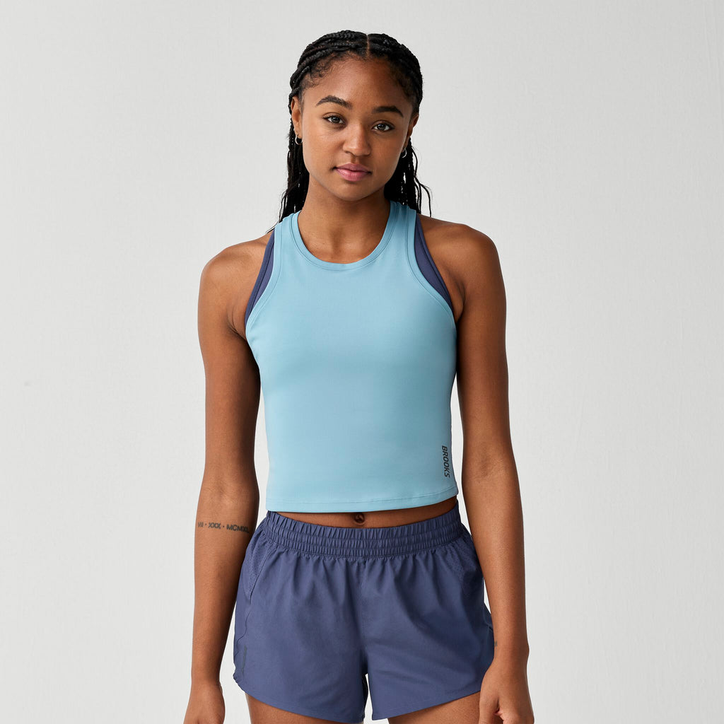 Dash Crop Tank Blue Haze lateral