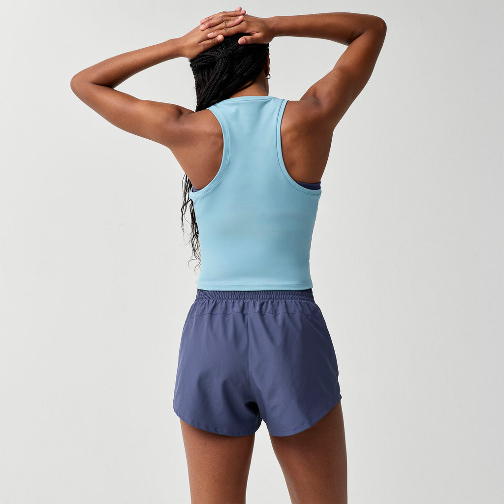Dash Crop Tank Blue Haze pair angle