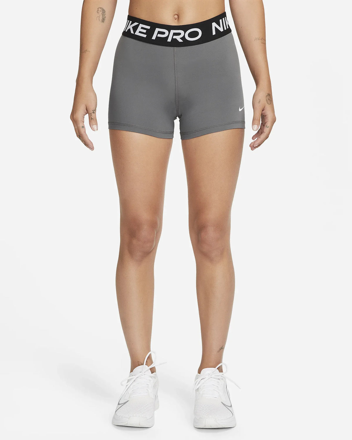 Nike Women's 3" Pro Short 068 Iron Grey/Black/White