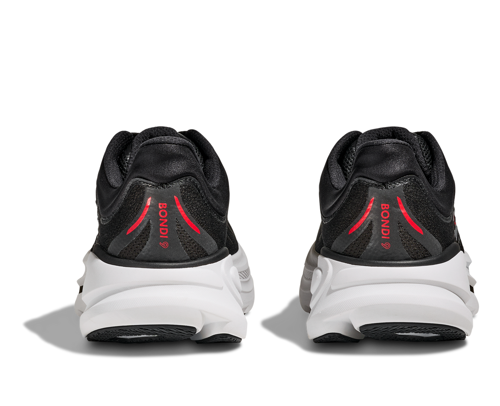 Hoka Men's Bondi 9 BKVR Black/Vermillion