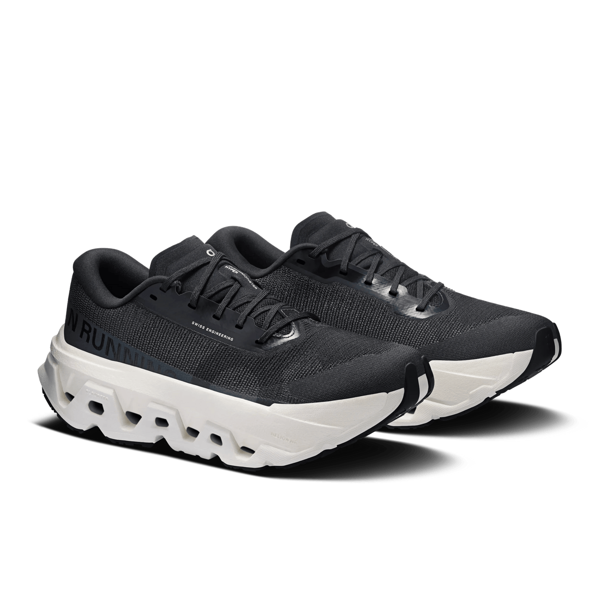 On Running Women's Cloudmonster 3 Hyper 1430 Black/Ivory pair angle