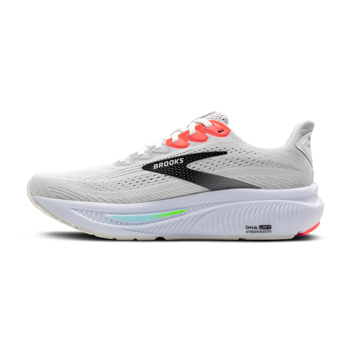 Brooks Men's Ghost 17 112 White/PinkClay/Gecko