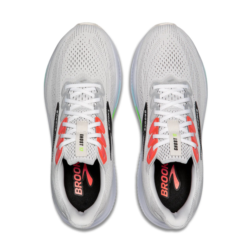 Brooks Men's Ghost 17 112 White/PinkClay/Gecko