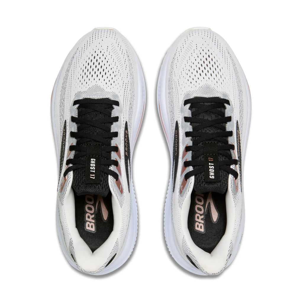 Brooks Women's Ghost 17 105 White/Black/RoseGold