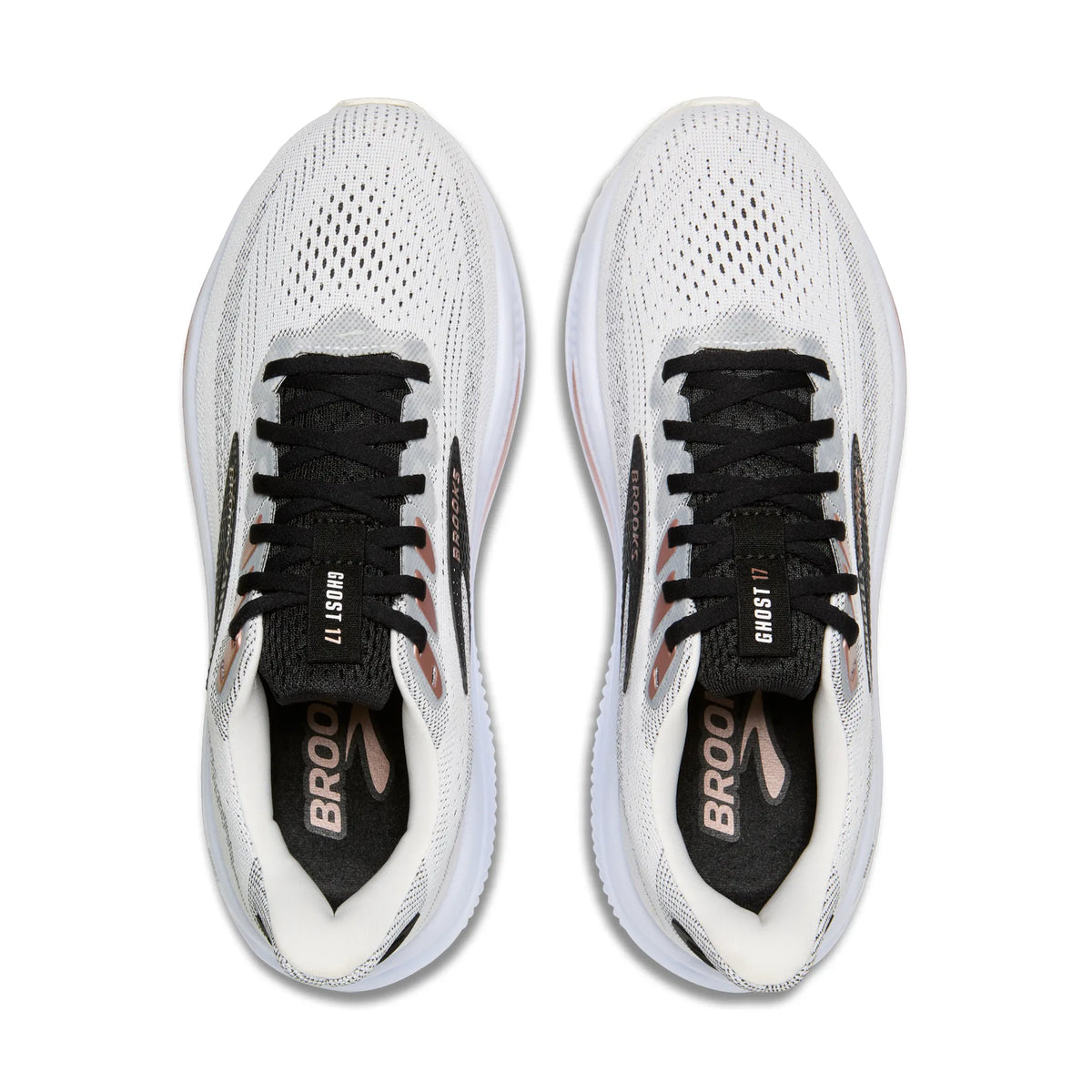 Brooks Women's Ghost 17 105 White/Black/RoseGold