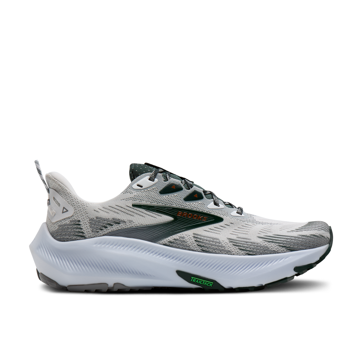 Brooks Men's Ghost Trail 186 White/Grey/Green lateral