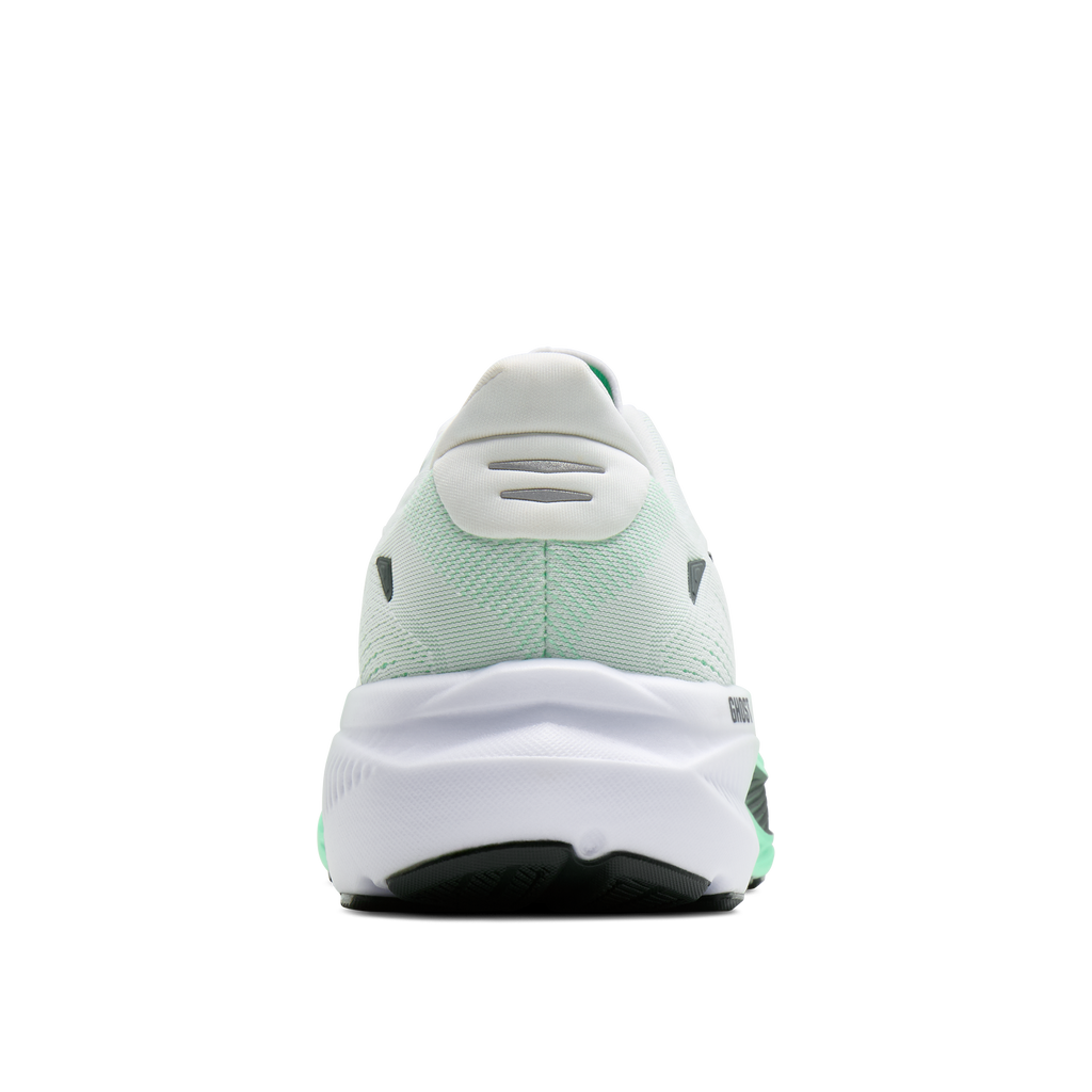 Brooks Men's Ghost 18 183 White/SpringBud/Spruce heel