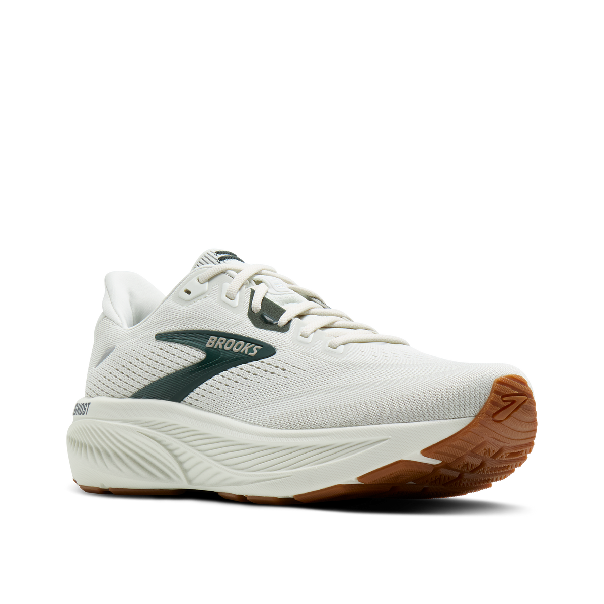 Brooks Men's Ghost 18 069 Grey/Spruce/Tan pair angle