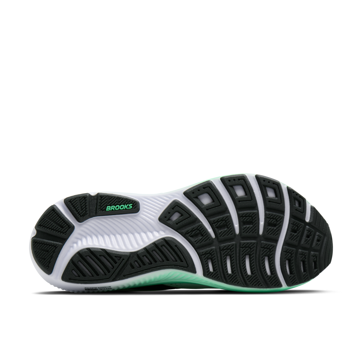 Brooks Men's Ghost 18 183 White/SpringBud/Spruce outsole