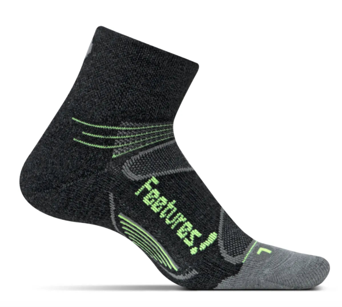 Feetures! Elite Merino Charcoal/Reflector