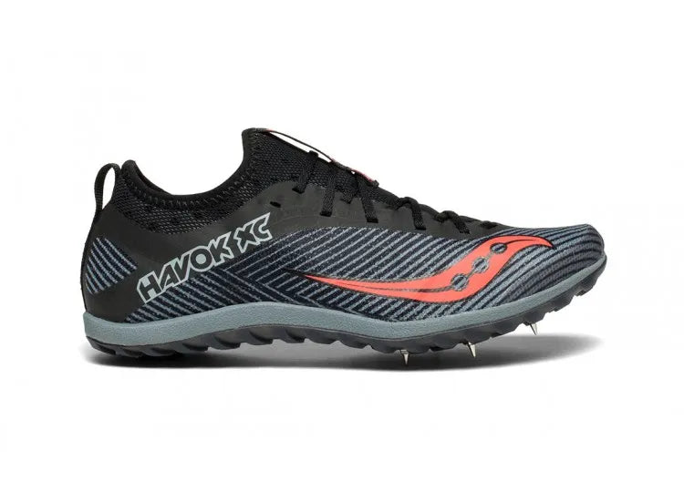 Saucony Women's Havok XC 2 1 Black/Grey/Viz Red