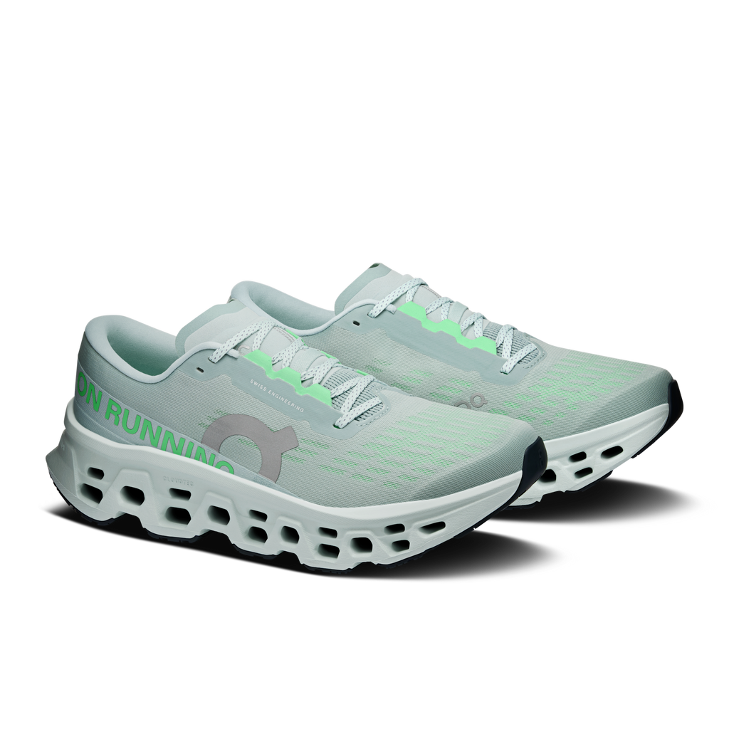 On Running Men's Cloudmonster 3 5256 Brook/Flurry pair angle