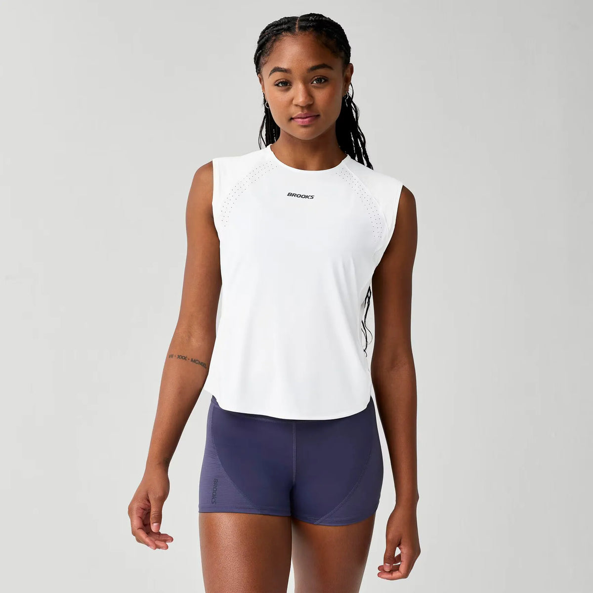 Brooks Dash Cooling Short Sleeve White