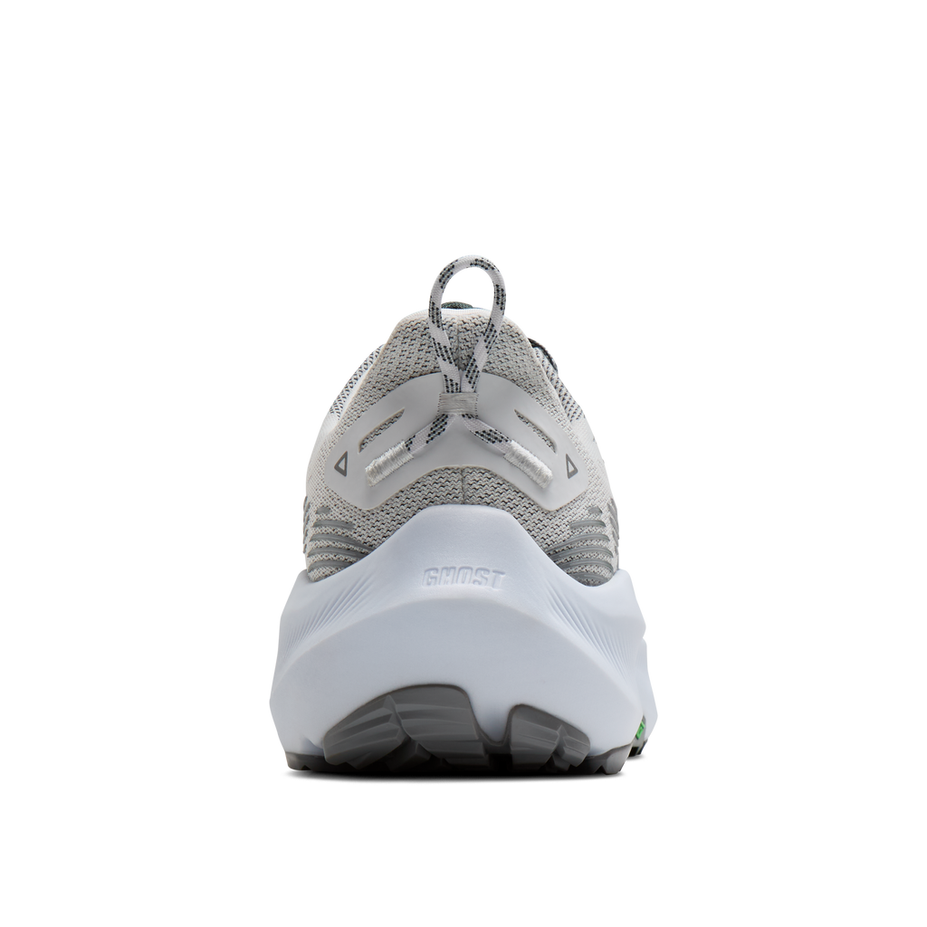 Brooks Men's Ghost Trail 186 White/Grey/Green heel
