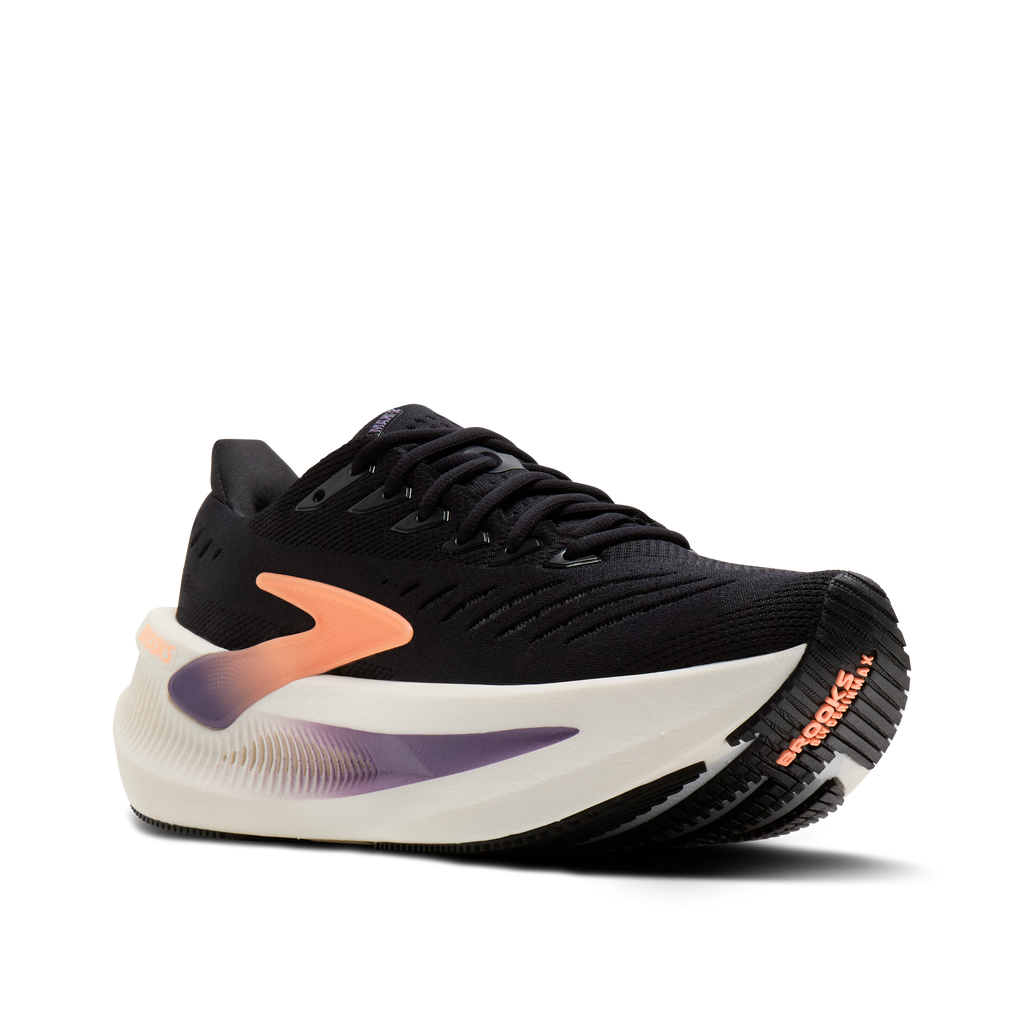 Brooks Women's Glycerin Max 2 007 Black/Peach/Clear pair angle