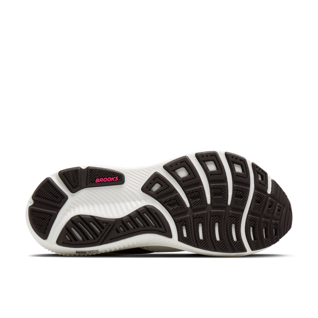 Brooks Women's Ghost 18 107 Coconut/Coffee/Fuchsia outsole