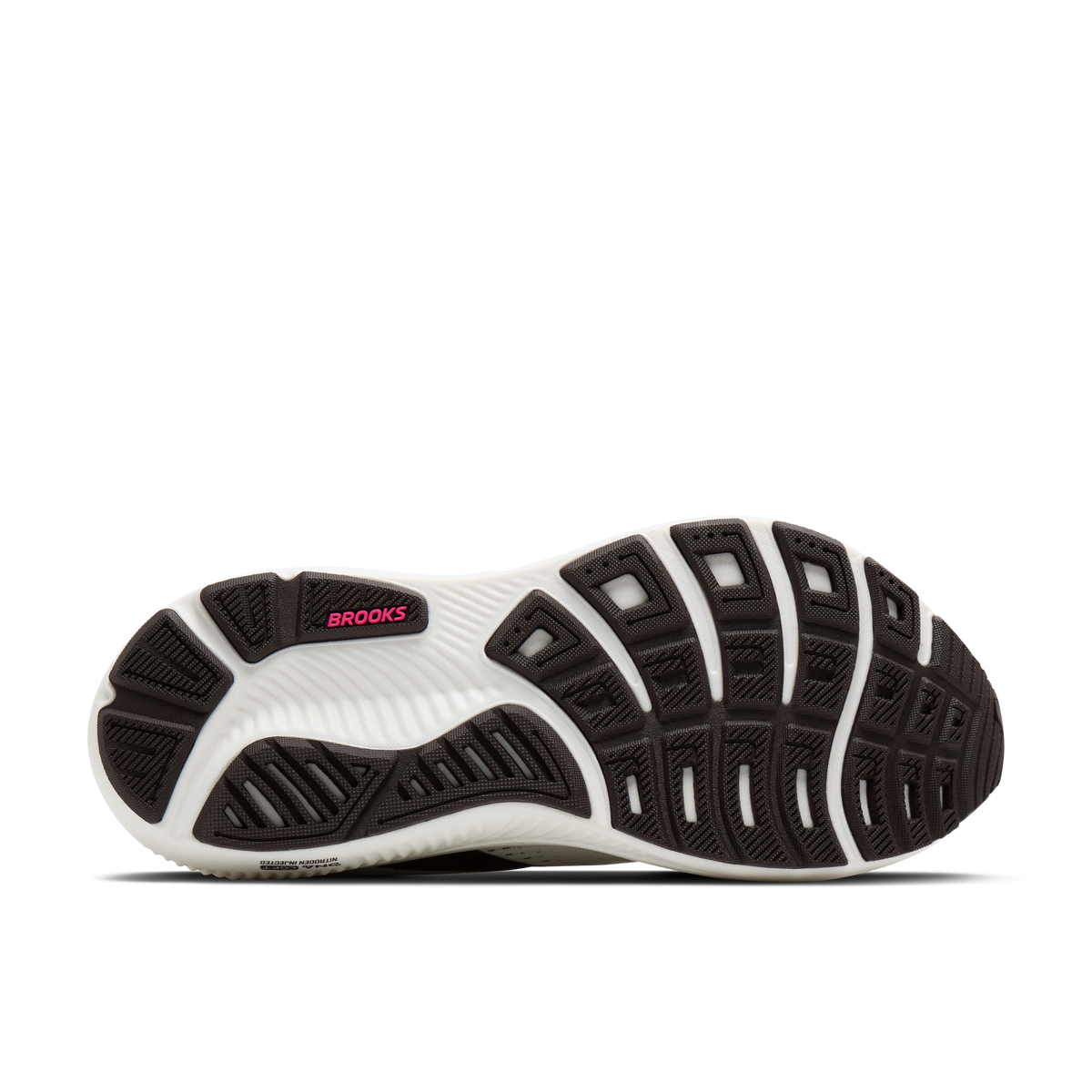 Brooks Women's Ghost 18 107 Coconut/Coffee/Fuchsia outsole