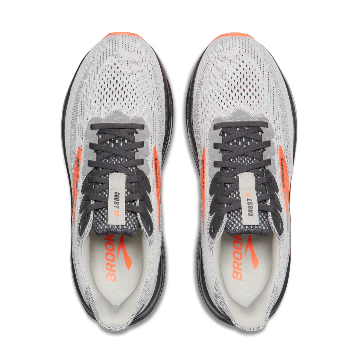 Brooks Men's Ghost 17 048 OysterMushroom/Orange/Ebony