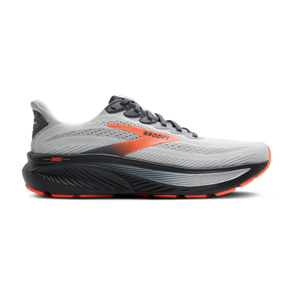Brooks Men's Ghost 17 048 OysterMushroom/Orange/Ebony