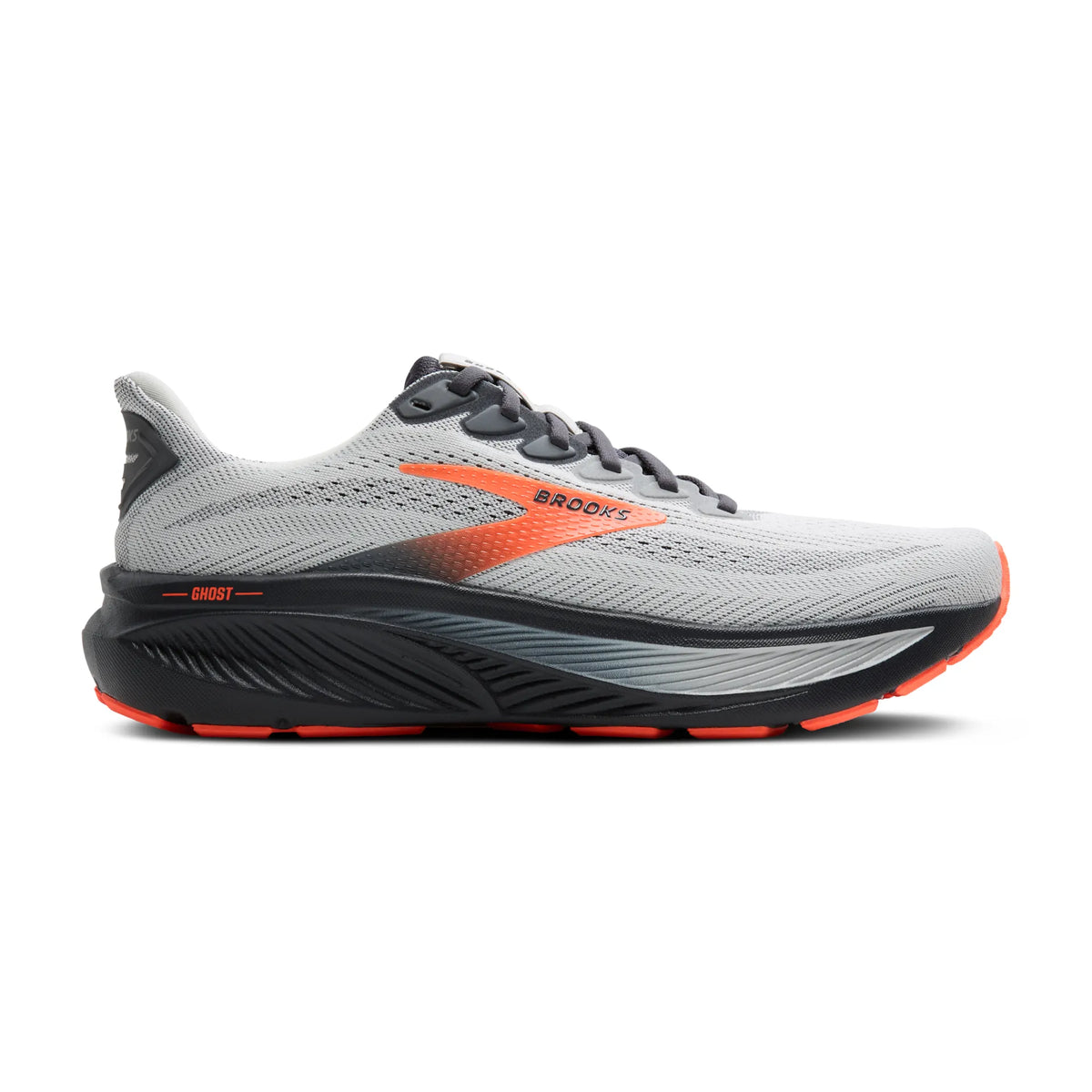 Brooks Men's Ghost 17 048 OysterMushroom/Orange/Ebony