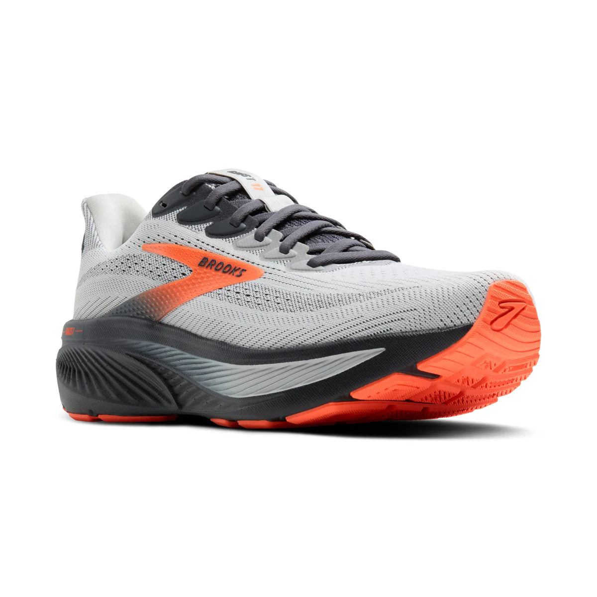 Brooks Men's Ghost 17 048 OysterMushroom/Orange/Ebony