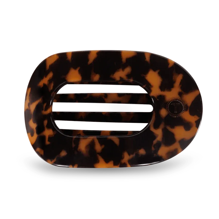 TELETIES Teleties Flat Round Clip Tortoise
