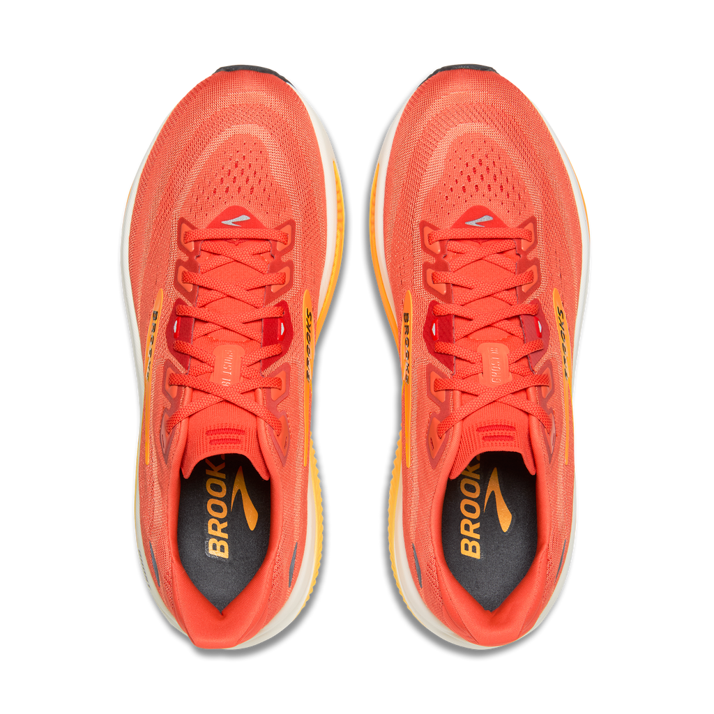 Brooks Men's Ghost 18 846 Tigerlily/Orange/Pearl top