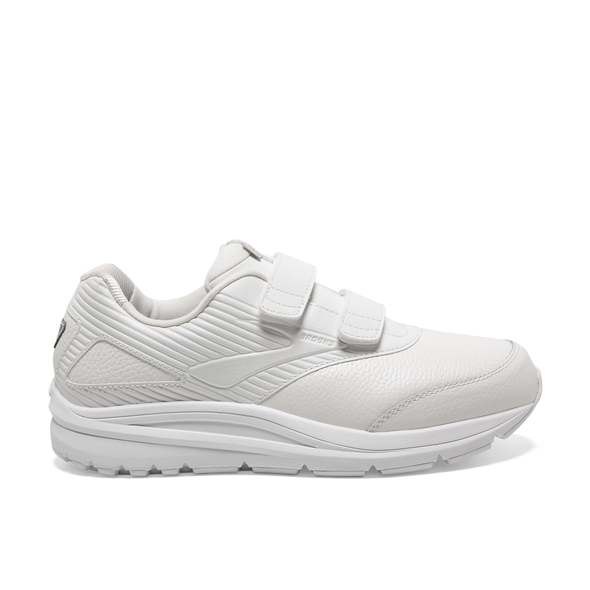 Brooks Men's Addiction Walker Velcro Wide 142 White/White lateral