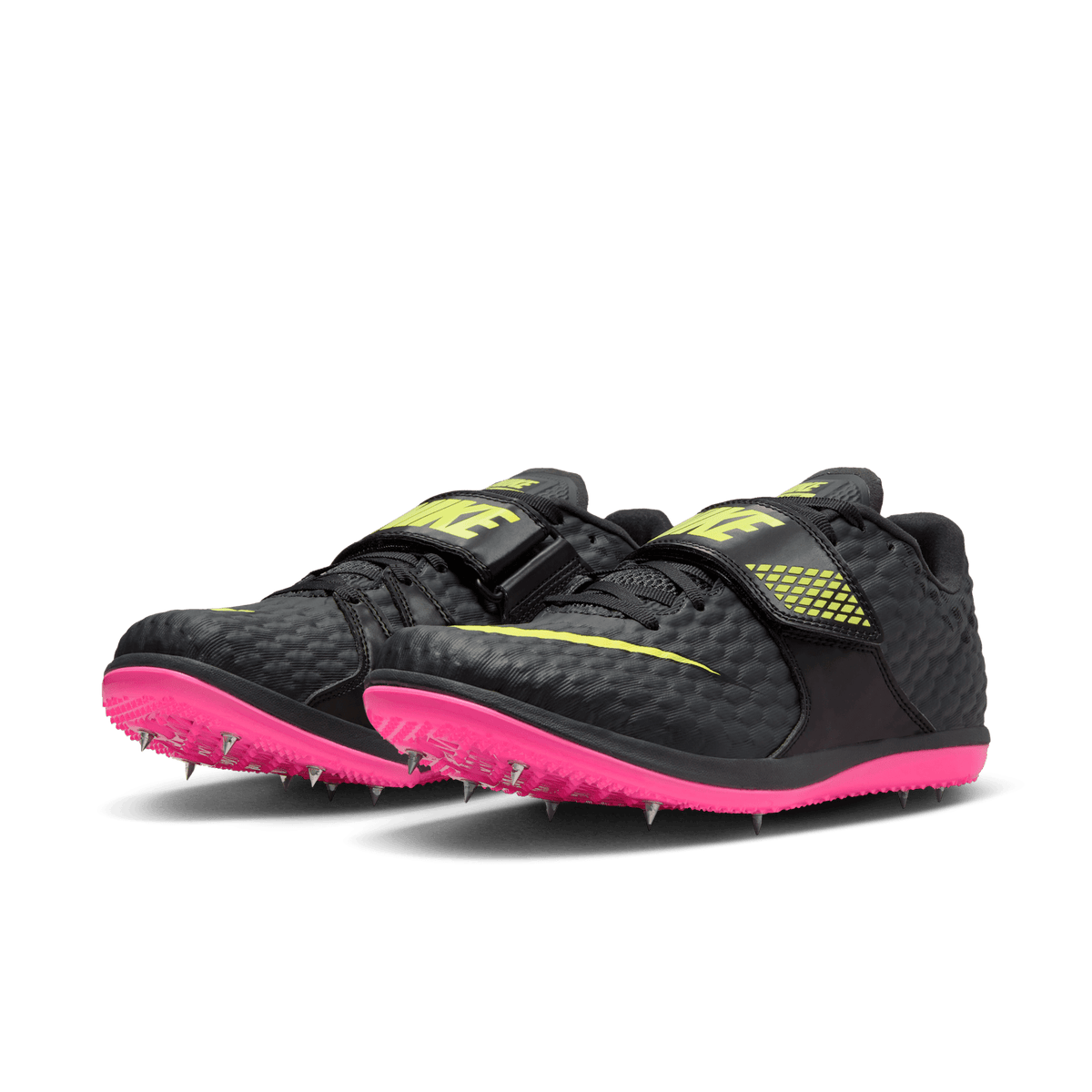 Nike Zoom High Jump Elite 003 Anthracite/FiercePink pair angle