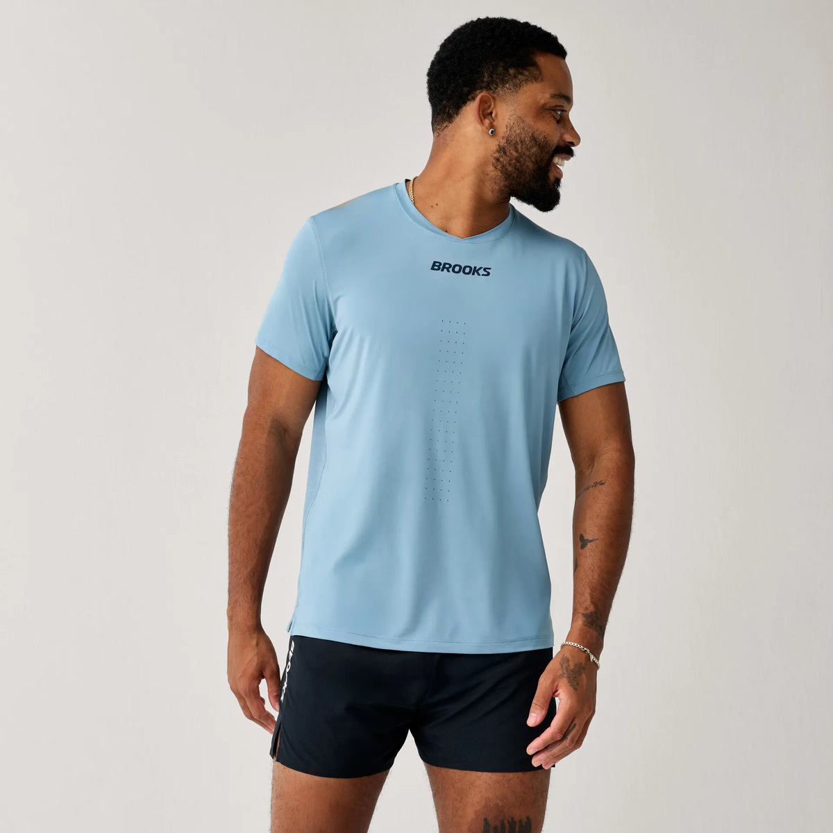 Brooks Dash Cooling Short Sleeve Blue Haze