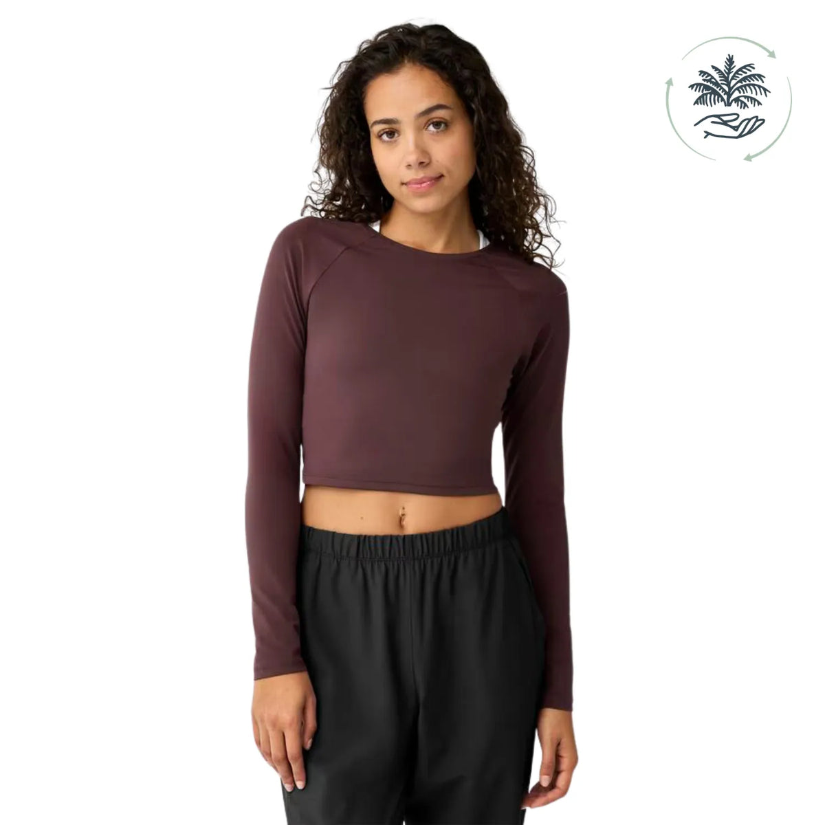 Brooks Luxe Crop Long Sleeve Cocoa