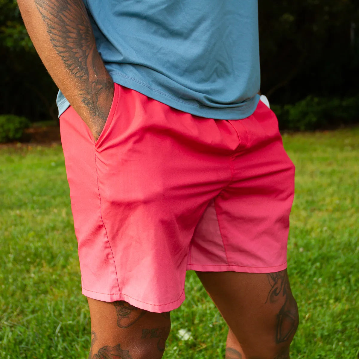 Fitness Sports M Mens 7" 2in1 Short Red